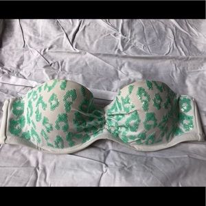 Victoria’s Secret embellished Bandeau swim top